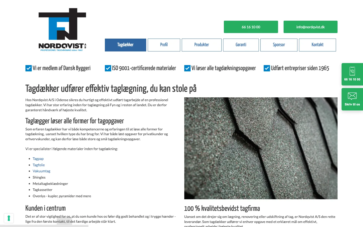 Nordqvist A/S - Tagarbejde 1